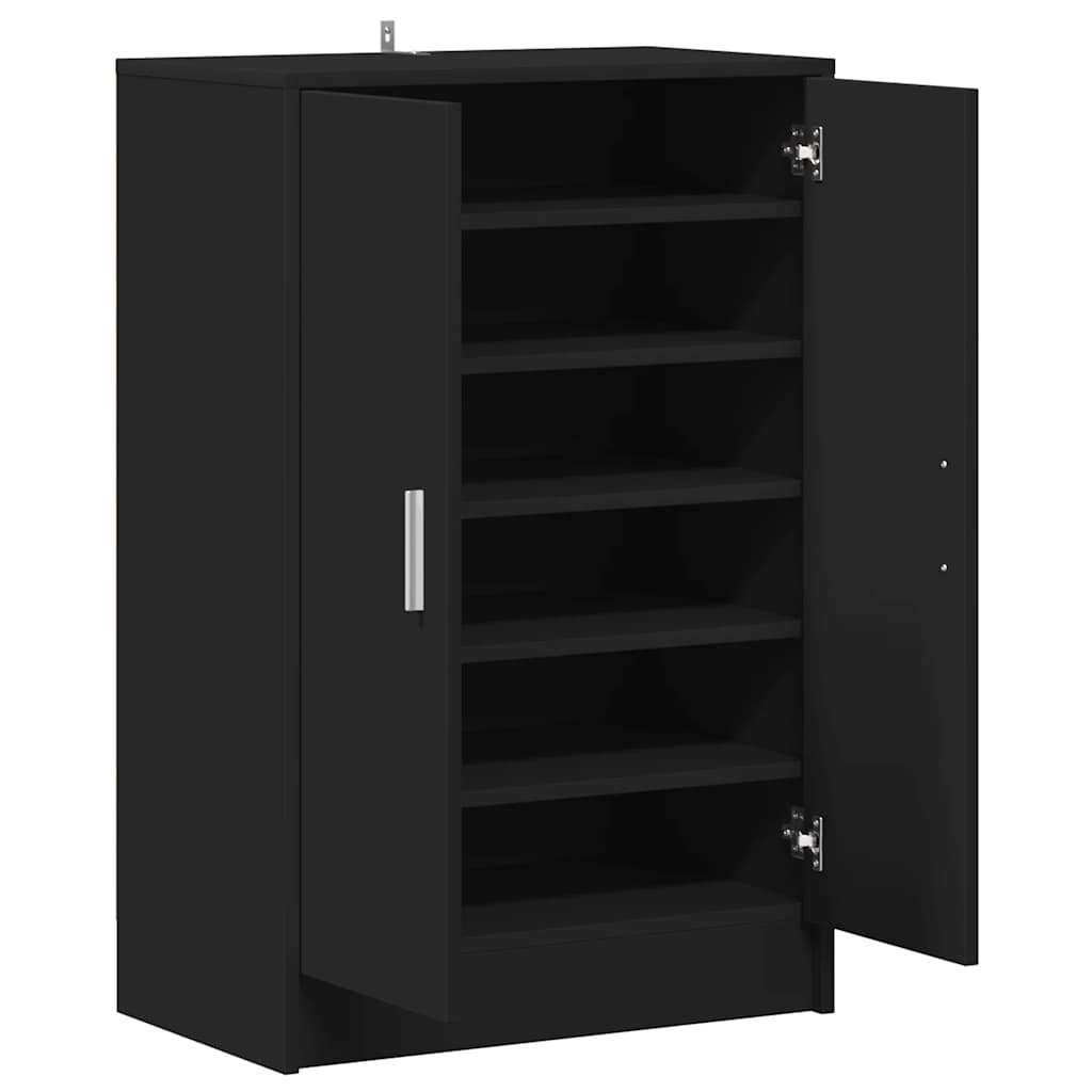 Schuhschrank Schwarz 60x35x92 cm Holzwerkstoff